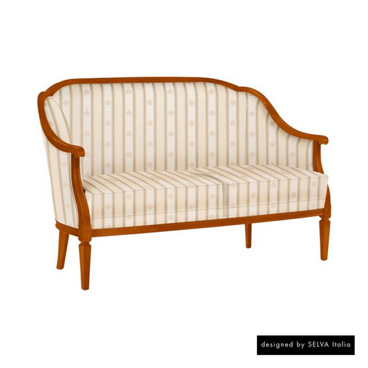 Sofa <Villa Borghese> Modell 1375, kirschbaumfarbig