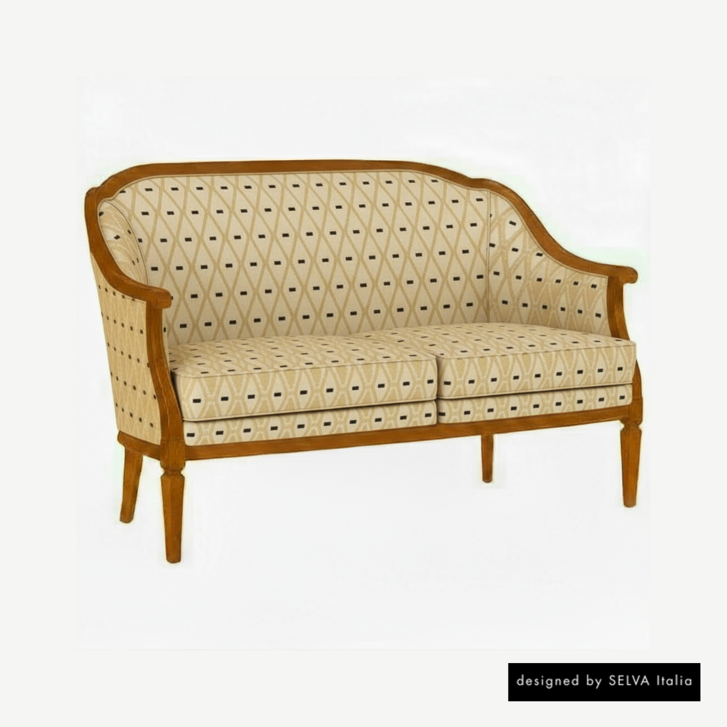 Sofa <Villa Borghese> Modell 1375, kirschbaumfarbig