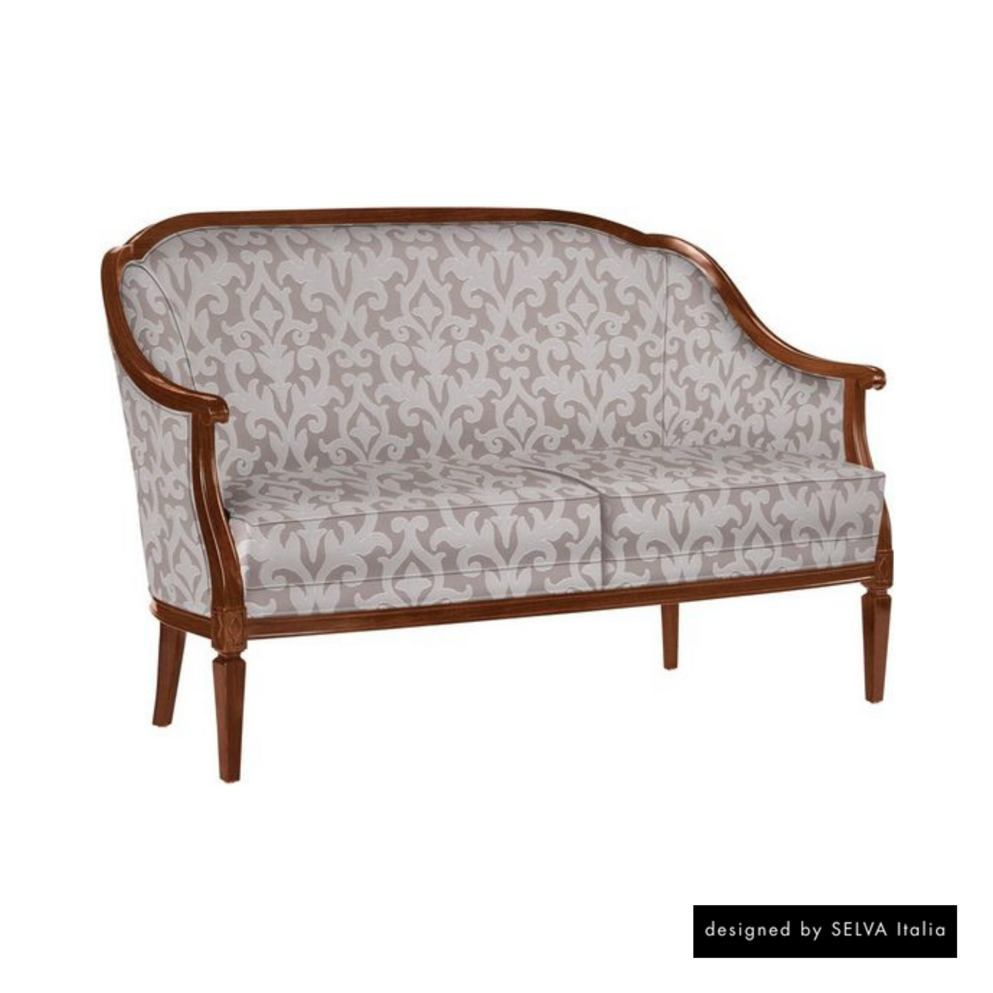 Sofa <Villa Borghese> Modell 1375, nussbaumfarbig antik