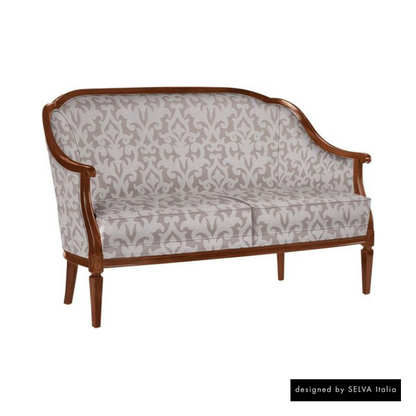 Sofa <Villa Borghese> Modell 1375, nussbaumfarbig antik