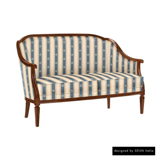 Sofa <Villa Borghese> Modell 1375, nussbaumfarbig antik