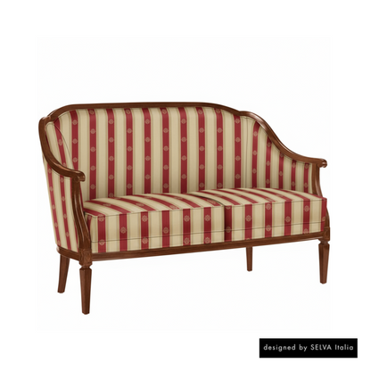 Sofa <Villa Borghese> Modell 1375, nussbaumfarbig antik