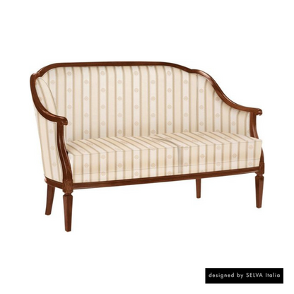 Sofa <Villa Borghese> Modell 1375, nussbaumfarbig antik