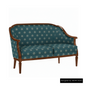 Sofa <Villa Borghese> Modell 1375, nussbaumfarbig antik