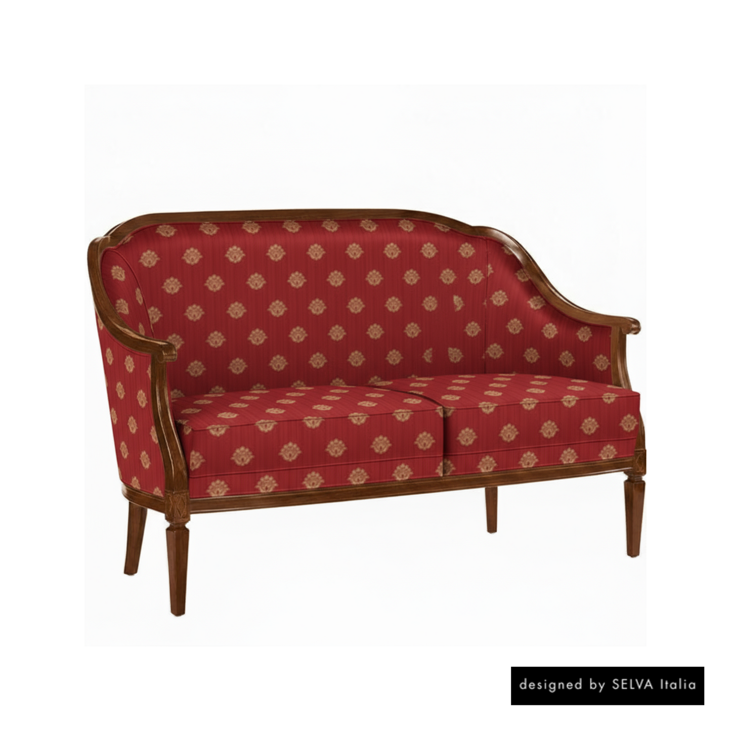 Sofa <Villa Borghese> Modell 1375, nussbaumfarbig antik