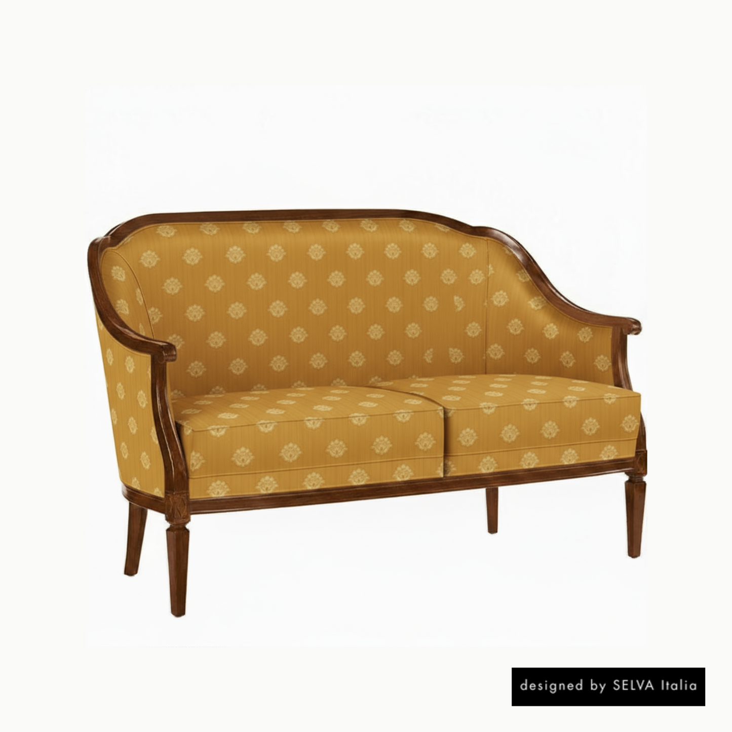 Sofa <Villa Borghese> Modell 1375, nussbaumfarbig antik