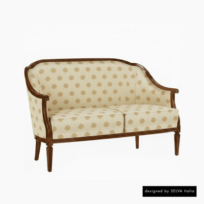 Sofa <Villa Borghese> Modell 1375, nussbaumfarbig antik