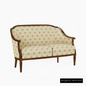 Sofa <Villa Borghese> Modell 1375, nussbaumfarbig antik