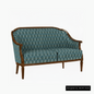 Sofa <Villa Borghese> Modell 1375, nussbaumfarbig antik