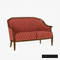 Sofa <Villa Borghese> Modell 1375, nussbaumfarbig antik