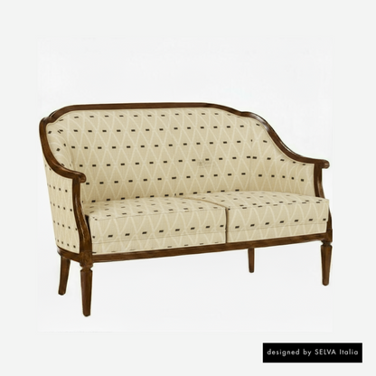 Sofa <Villa Borghese> Modell 1375, nussbaumfarbig antik