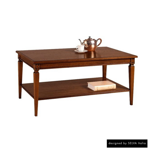 Couchtisch <Villa Borghese> Modell 3372, nussbaumfarbig antik