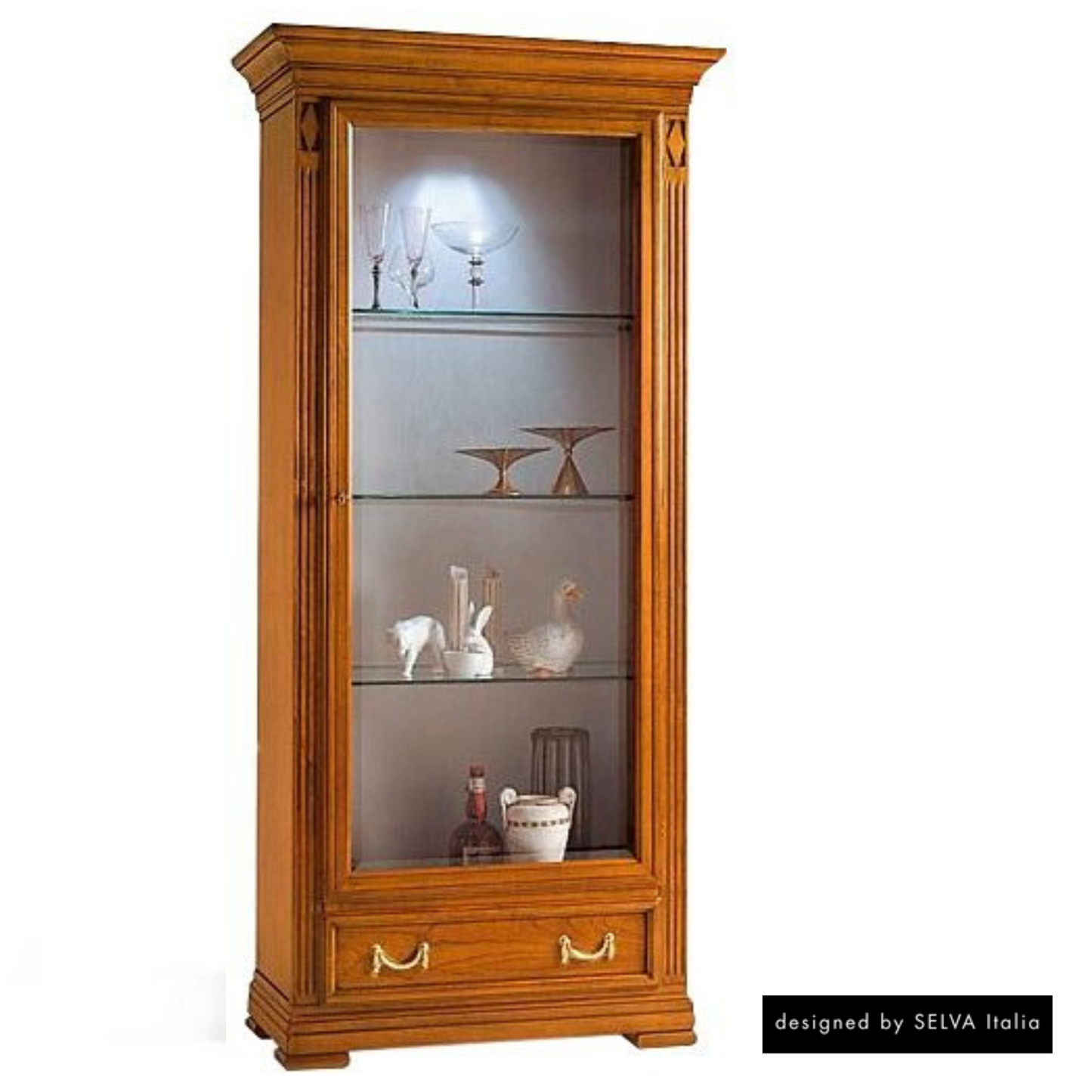 Vitrine <Villa Borghese> Modell 7372, kirschbaumfarbig