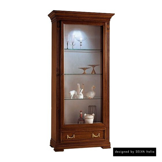 Vitrine <Villa Borghese> Modell 7372, nussbaumfarbig antik