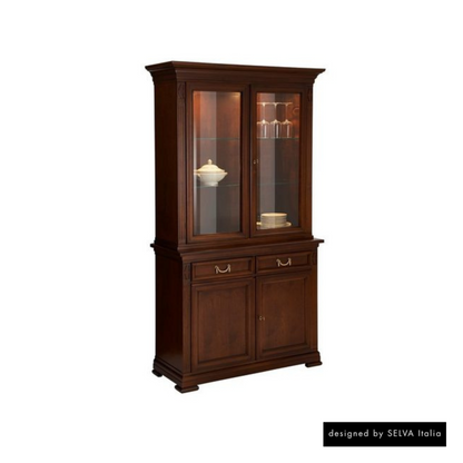 Vitrine <Villa Borghese> Modell 7374, nussbaumfarbig antik