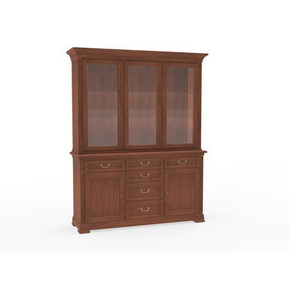 Vitrine <Villa Borghese> Modell 7375, nussbaumfarbig antik