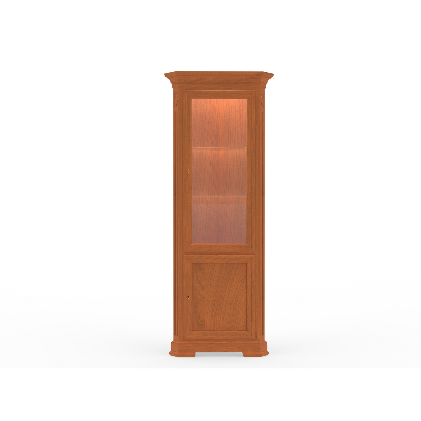 Eckvitrine <Villa Borghese> Modell 7384, kirschbaumfarbig