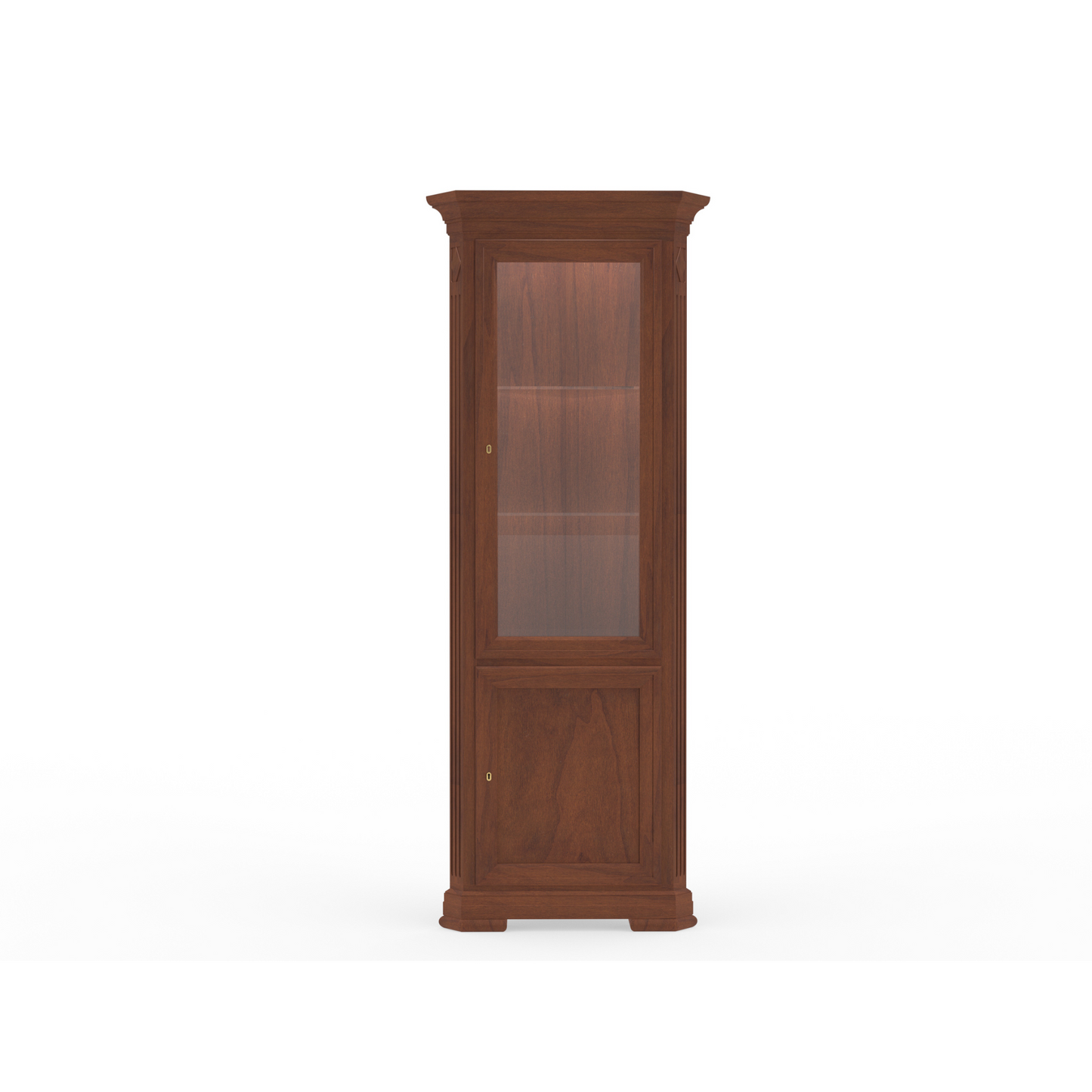 Eckvitrine <Villa Borghese> Modell 7384, nussbaumfarbig antik