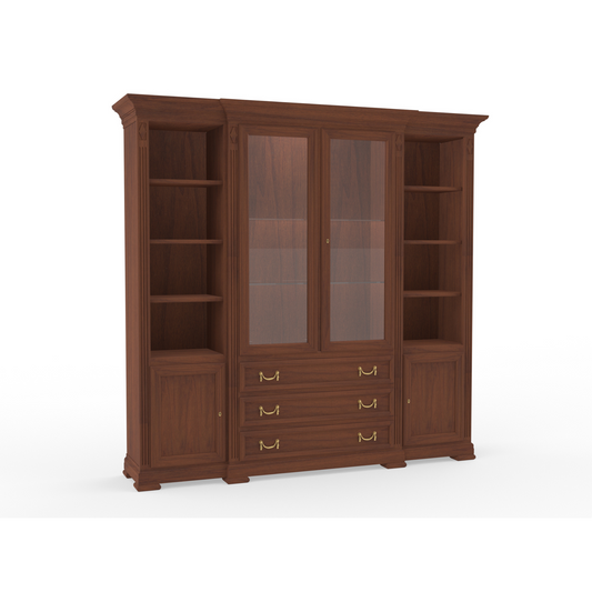 Vitrine <Villa Borghese> Modell 7385, nussbaumfarbig antik