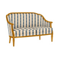 Sofa <Villa Borghese> Modell 1375, kirschbaumfarbig antik